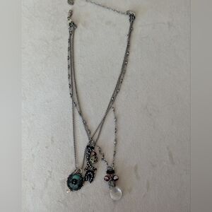 Elegant Silver and Black Pendant Necklace